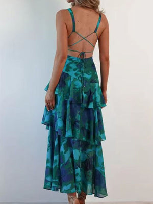 Plum Purple maxi dress with maxi and back-zip