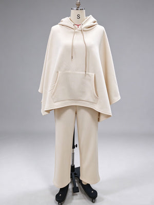 100% polyester Care instructions: Machine wash cold lounge set in Gray with loose silhouette