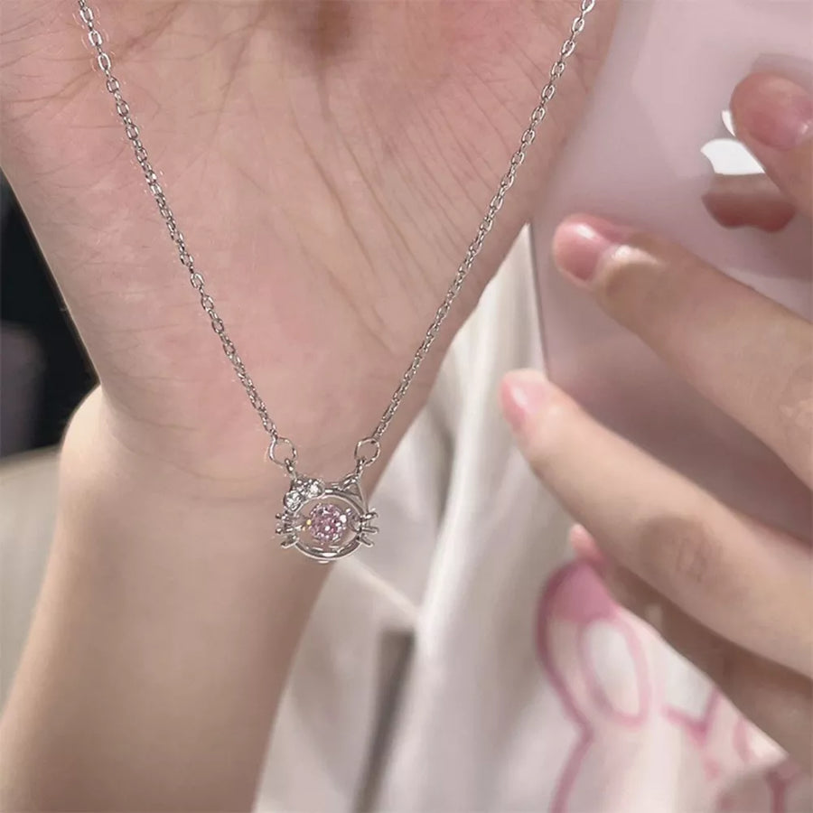 925 sterling silver Care instructions: Avoid wearing during exercise, as sweat w necklace in pink with jewelry silhouette
