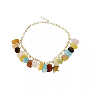 Bohemian Multi-color Gemstone 18k Gold-plated Necklace option 7
