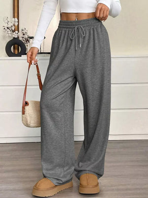 black wide-leg pants with high-waisted and not applicable