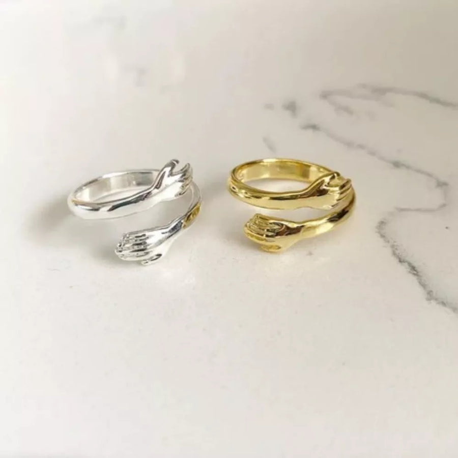 Gold ring with bypass design and not applicable