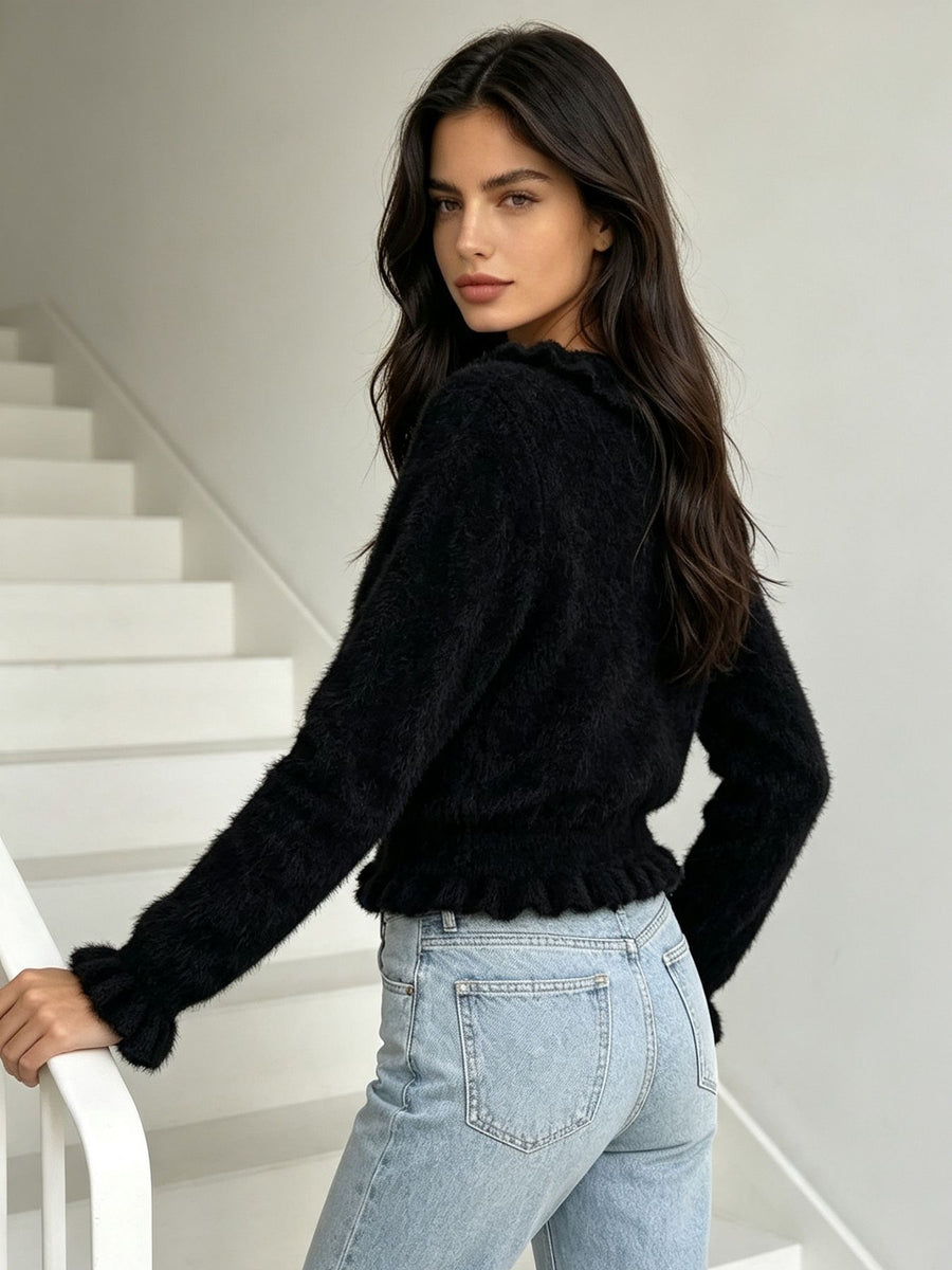 Black cardigan