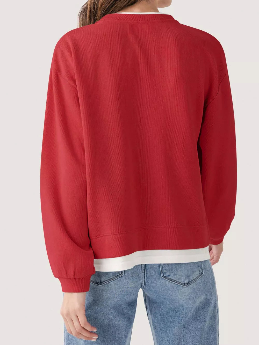 minimalist sweatshirt in Yellow-spot with crew neck