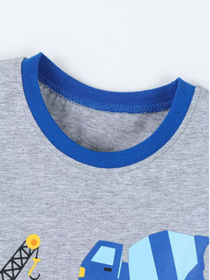 Children's Construction Vehicle Tee And Shorts Set option 3