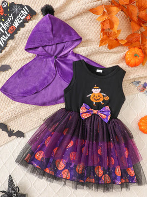 playful dress in black with round neck