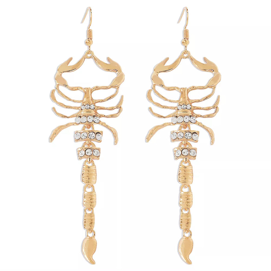 earrings featuring animal motif in Silver with 18K Gold-Plated,Alloy,Rhinestone,Silver-plated Care instructions: Avoid