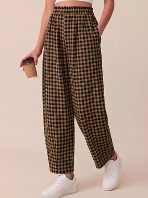 black wide-leg pants