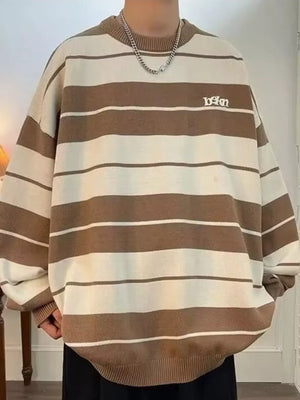 Camel Men's Dropped Shoulder Long Sleeve Sweater