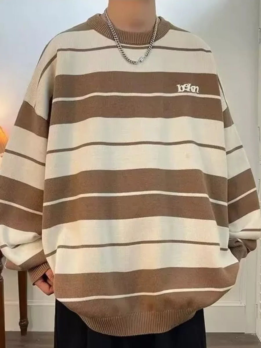 Camel Men's Dropped Shoulder Long Sleeve Sweater