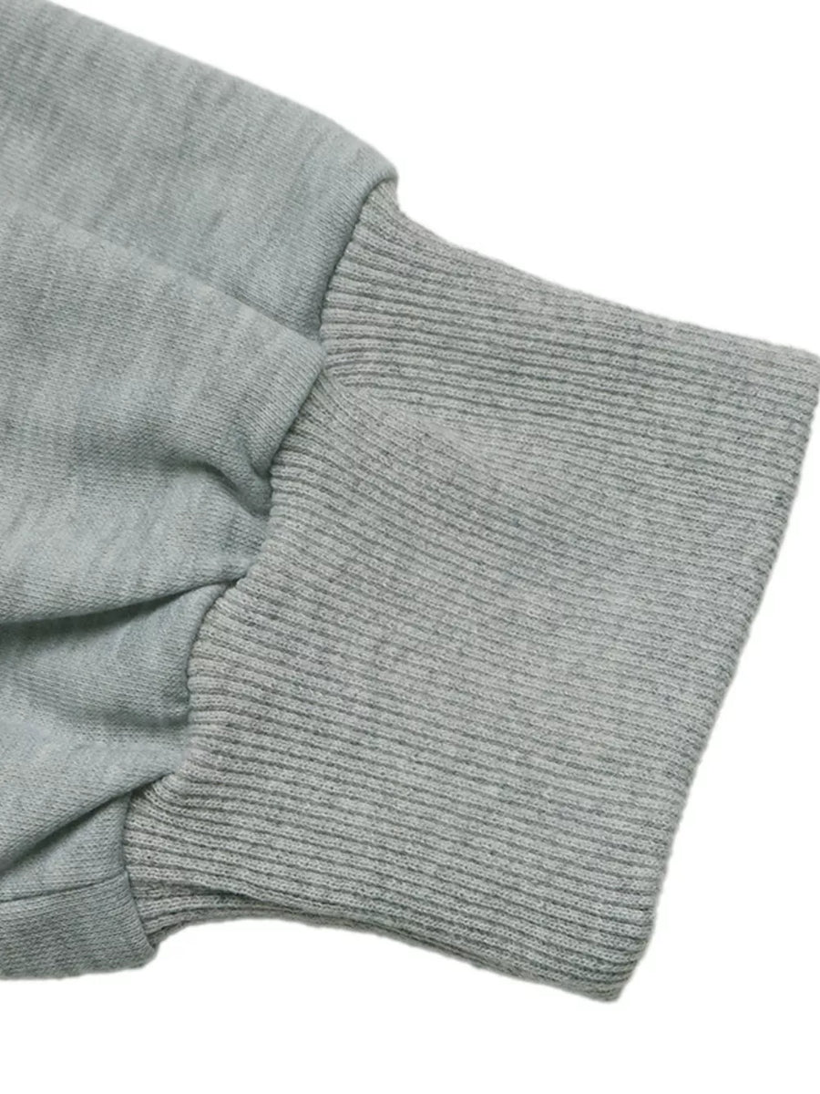 Gray relaxed sweatshirt with collared