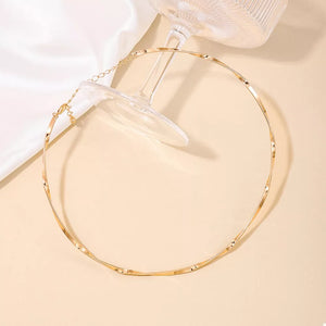 gold necklace with choker and clasp