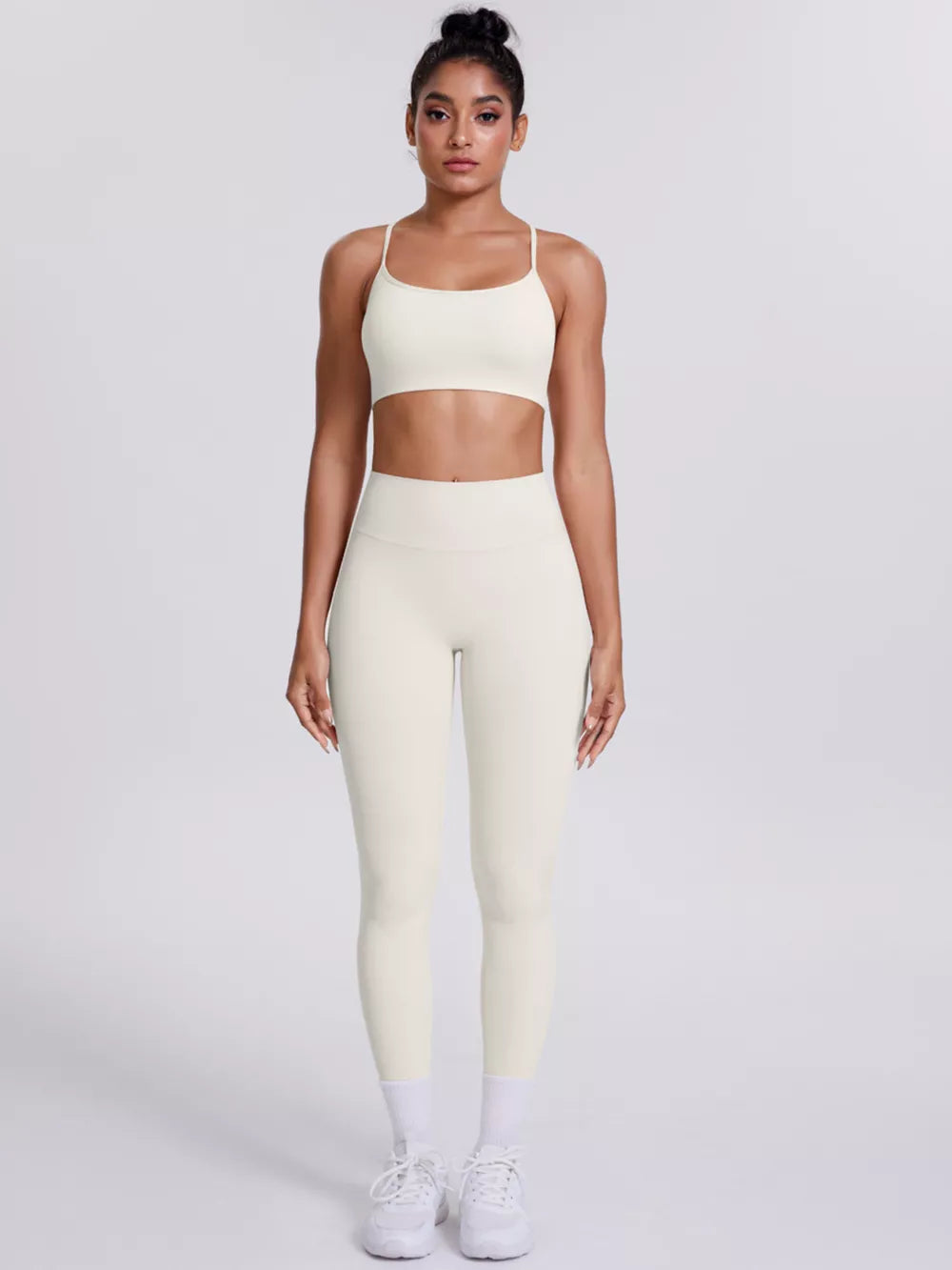 Deep Red sports bra with cropped and pullover