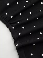 mini dress featuring polka dot in Black with 95% viscose, 5% elastane Care instructions: Machine wash cold texture