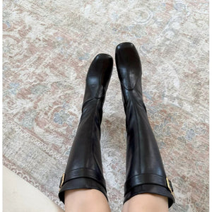 PU Leather,Rubber Imported Size &amp boots in Caramel with straight silhouette