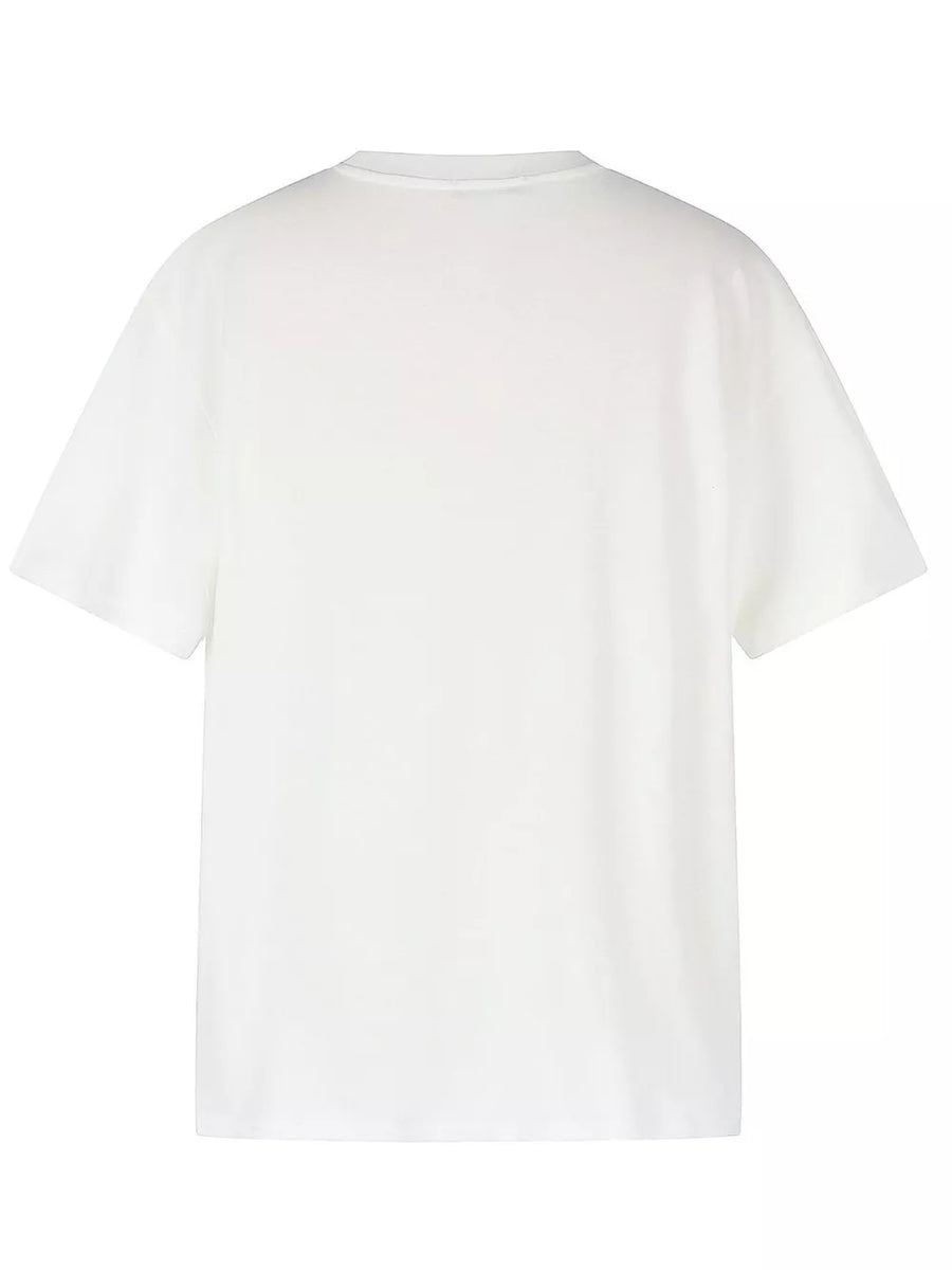Men's Artistic Graphic Round Neck T-shirt in White