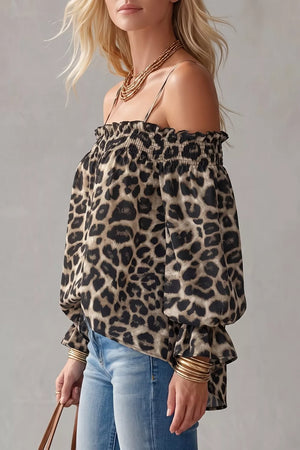 100% polyester Care instructions: Machine wash cold blouse in golden brown with relaxed silhouette