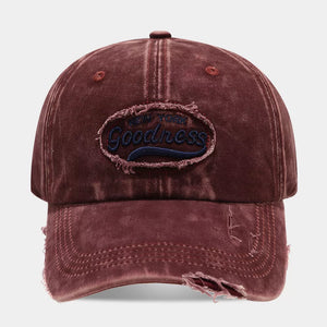 cotton Imported Size &amp cap in burgundy with structured silhouette