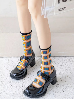 polyester Imported Size &amp socks in teal with fitted silhouette