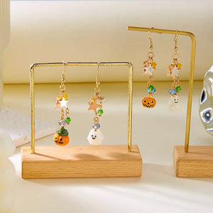 earrings in Style A with asymmetrical and long