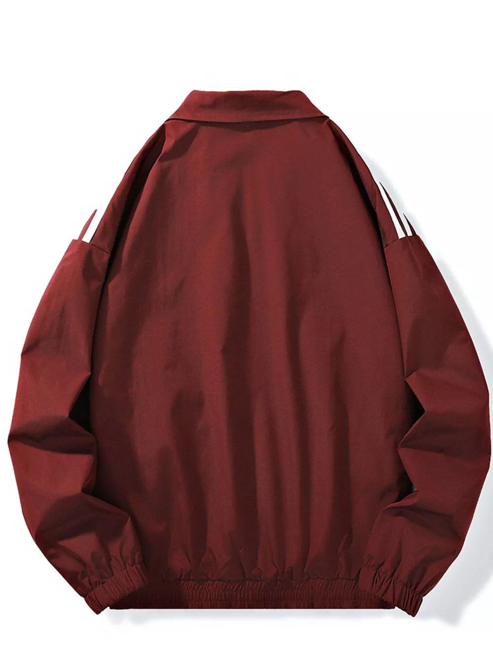 Grey Men's Plus Size Striped Zip Up Jacket