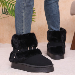 boots in Beige with platform sole and ankle-length
