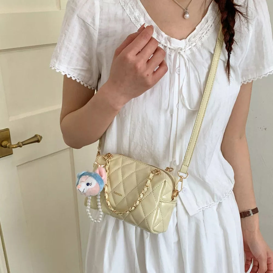 Quilted Chain Strap Crossbody Bag option 5
