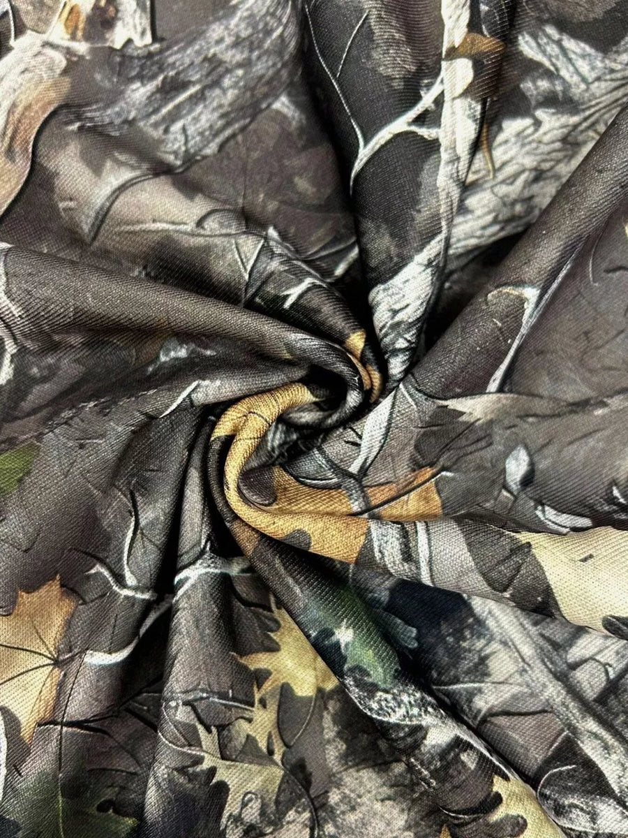 Khaki sweatshirt with quarter-zip and camo