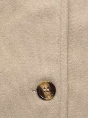 jacket in Khaki with collared and hip-length