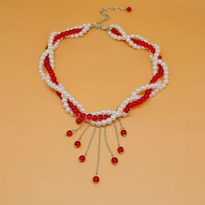 necklace in red