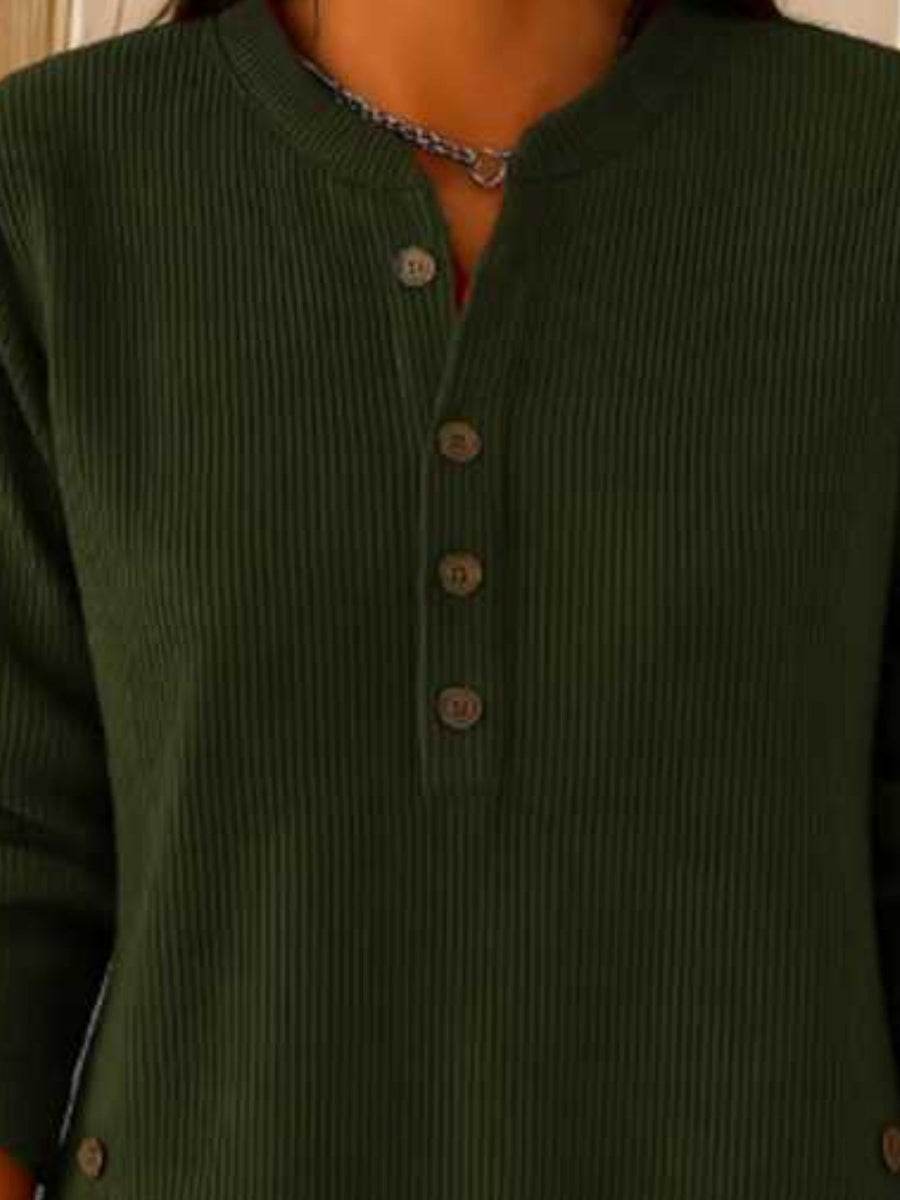 classic henley in Dark Purple with henley
