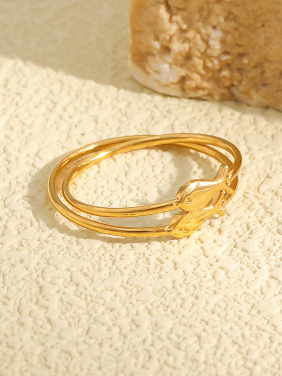gold with ring with gold-plated 7