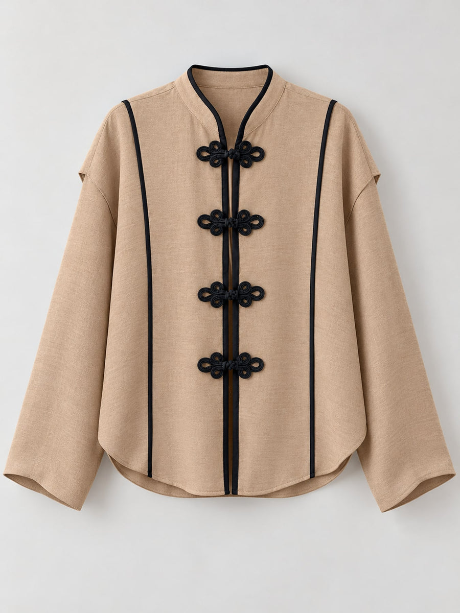 Polyester 100% Care instructions: Machine wash cold blouse in light beige with relaxed silhouette