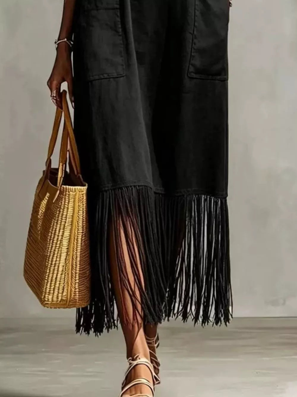 bohemian maxi dress in Red with v-neck