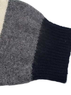 Striped Long Sleeve Button Detail Sweater option 8