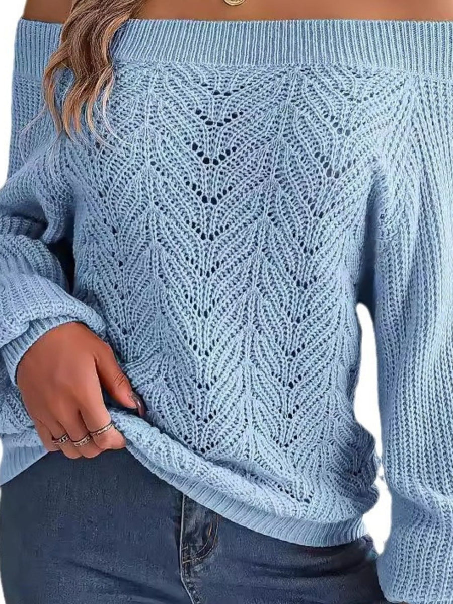 Camel pullover sweater with pullover and openwork knit