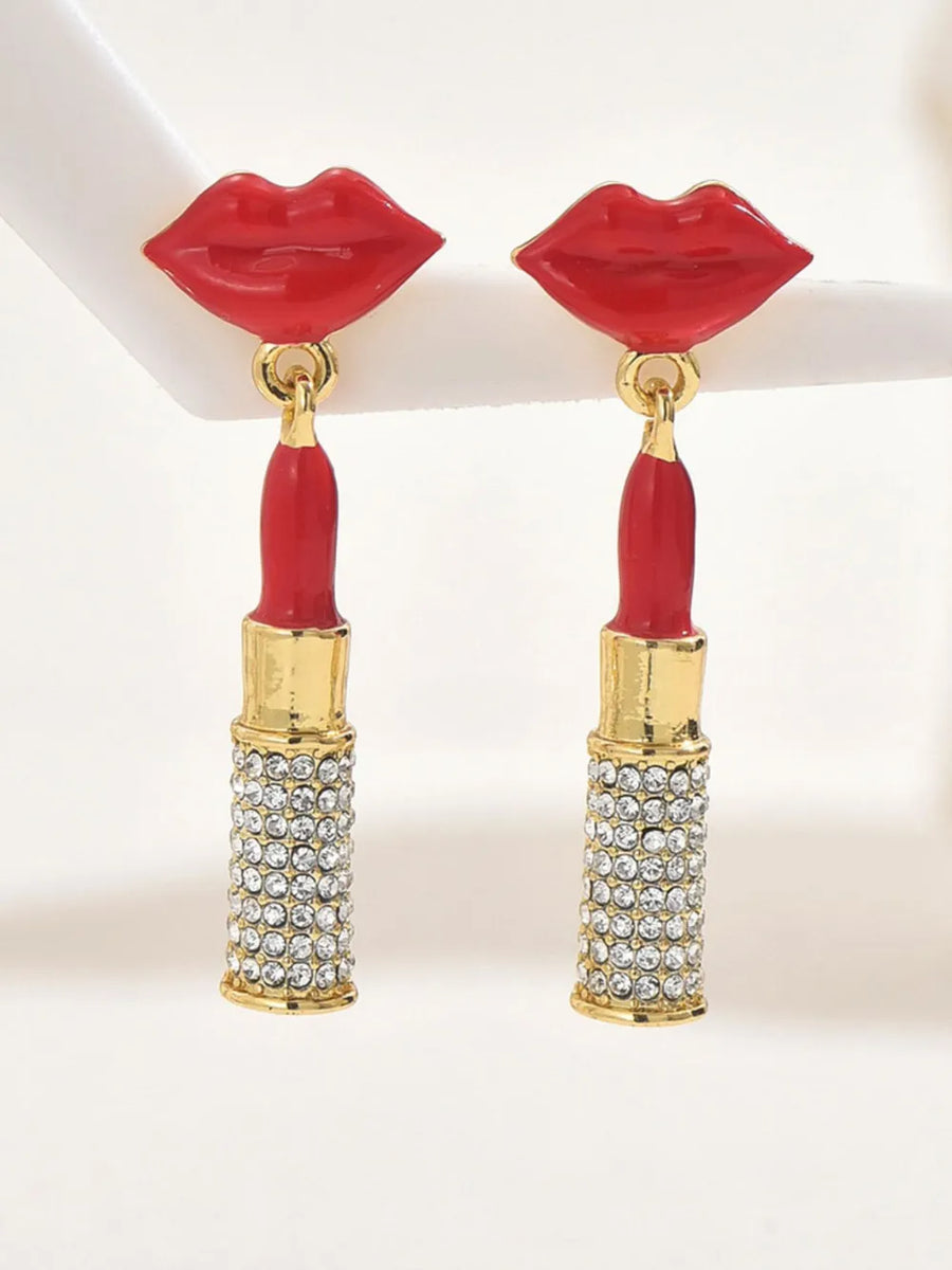 18K Gold-Plated, Resin, Stainless Steel, Rhinestone Care instructions: Avoid wea earrings in clear with straight silhouette