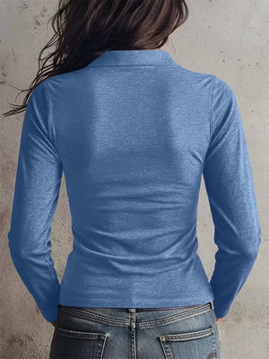 100% polyester Care instructions: Machine wash cold t-shirt in Dark Blue with slim silhouette