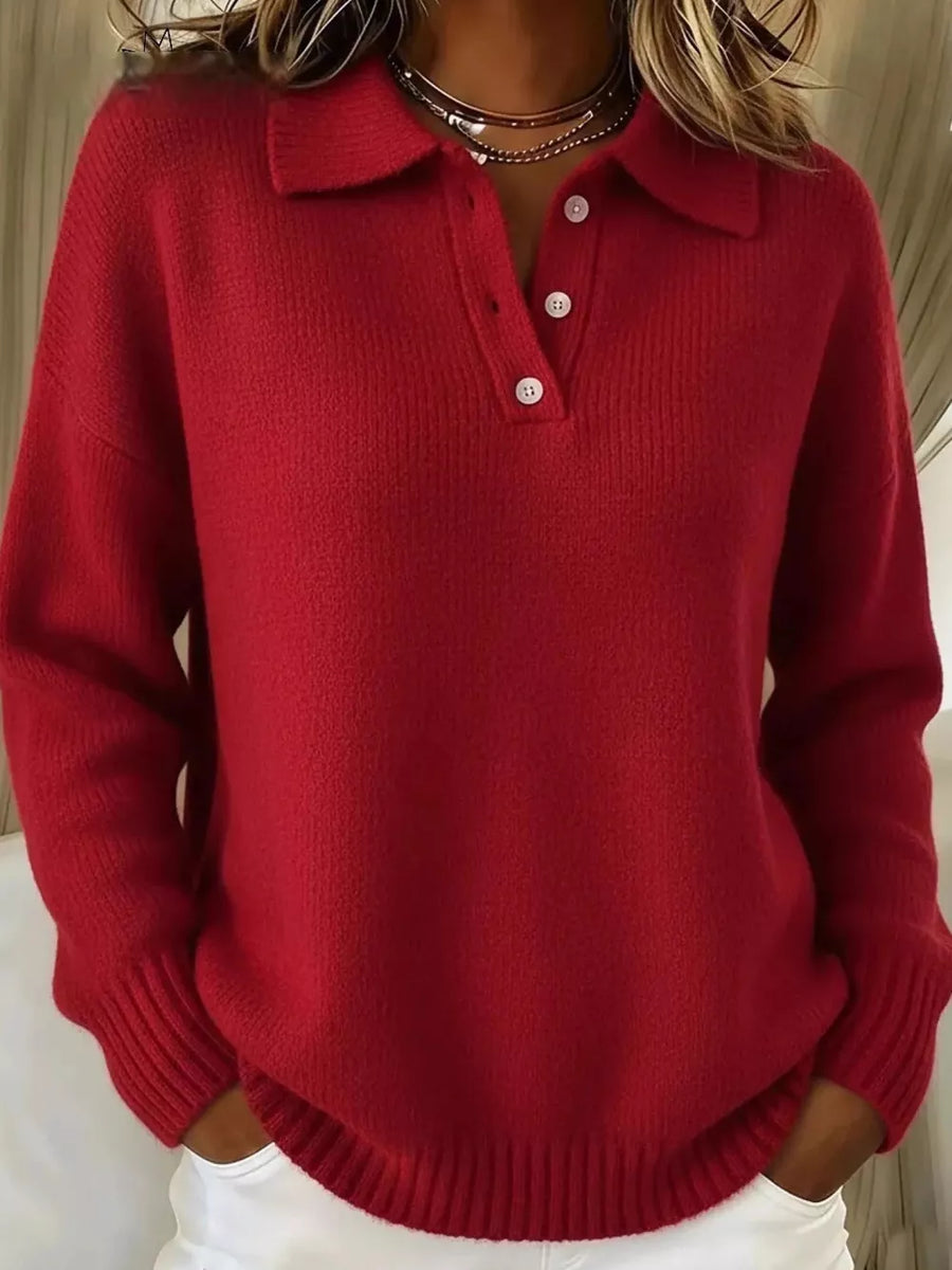 Red pullover sweater
