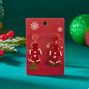 earrings featuring graphic print in red with Acrylic, Stainless Steel Care instructions: Imported Product measurements