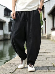 Ivory Men's Plus Size Loose Fit Sweatpants With Drawstring