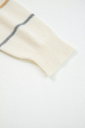 cardigan featuring striped in Beige with 100% acrylic Care instructions: Machine wash cold texture