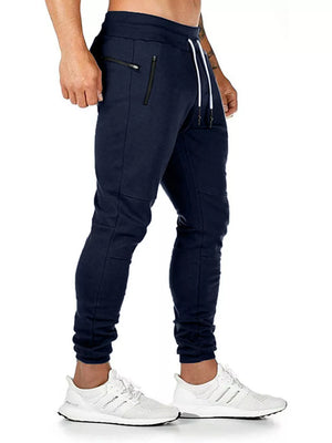Men's Drawstring Slim Fit Joggers in Grey, view 13