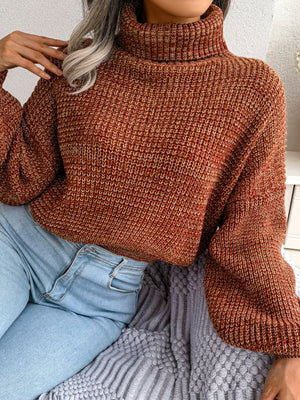 Light Blue turtleneck sweater with stretch and long sleeve