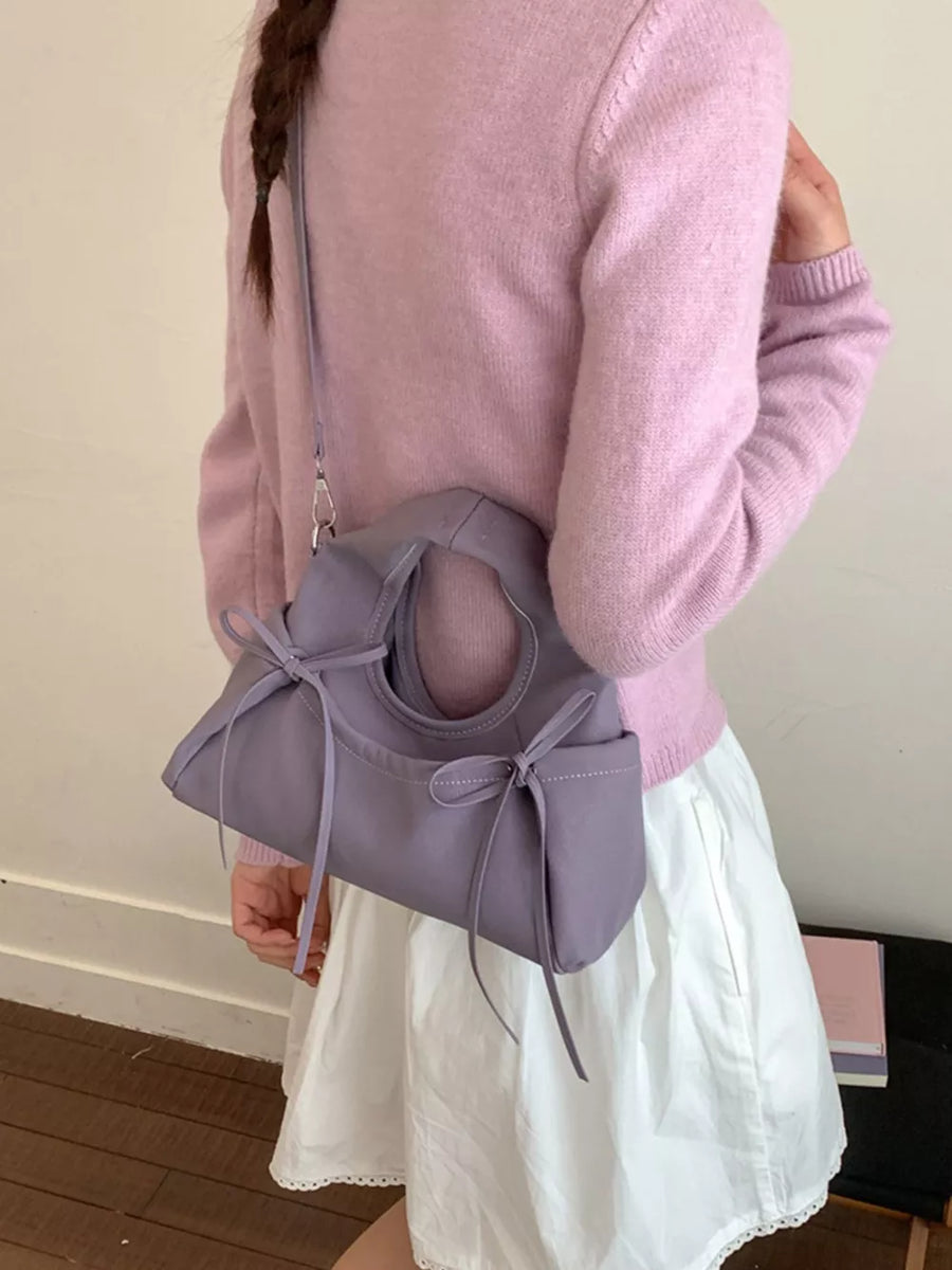 romantic crossbody bag in lavender with not applicable