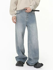 74 jeans in light wash blue with loose silhouette