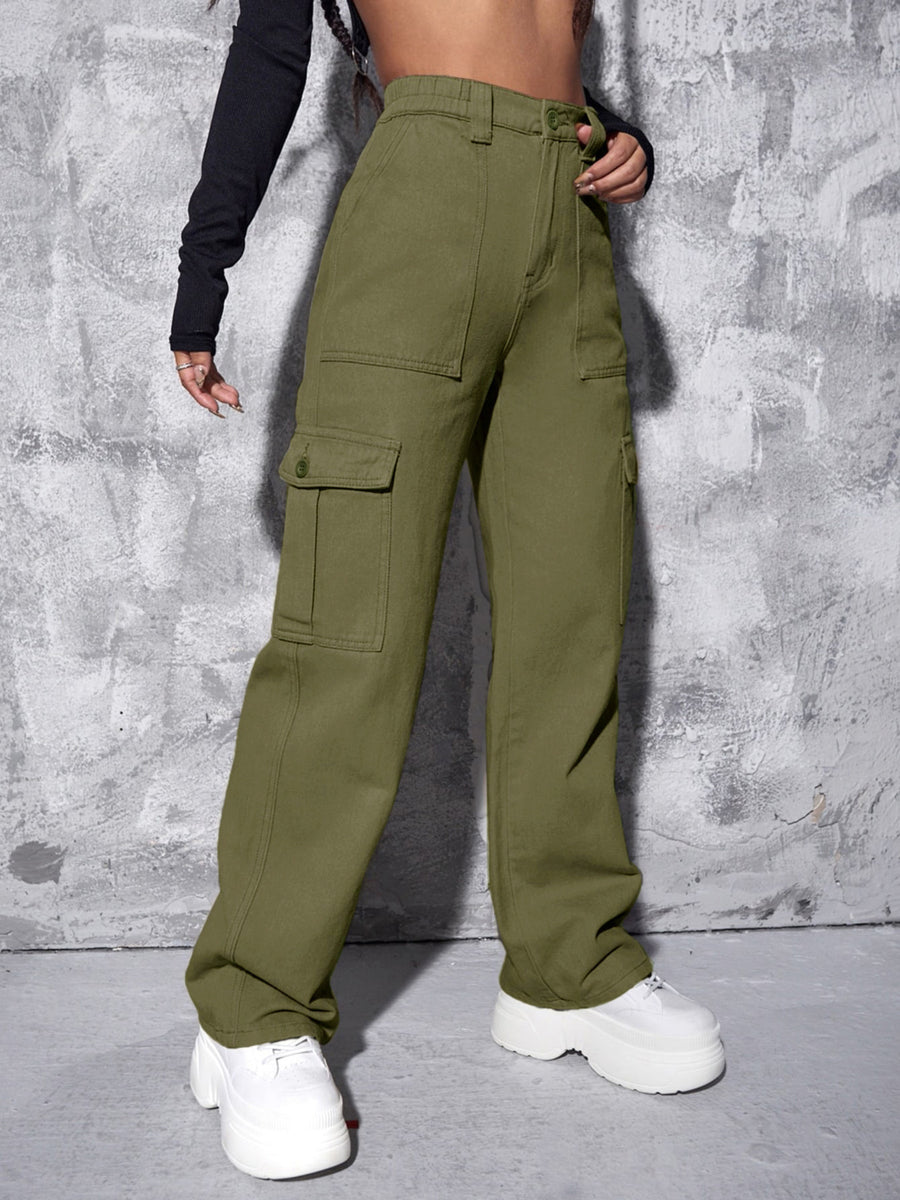 73% Cotton, 14% Rayon, 11% Polyester, 2% Spandex Care instructions: Machine wash cargo jeans in Green with straight