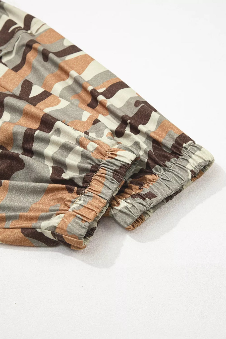 Camouflage Printed Drawstring Jogger Pants option 10