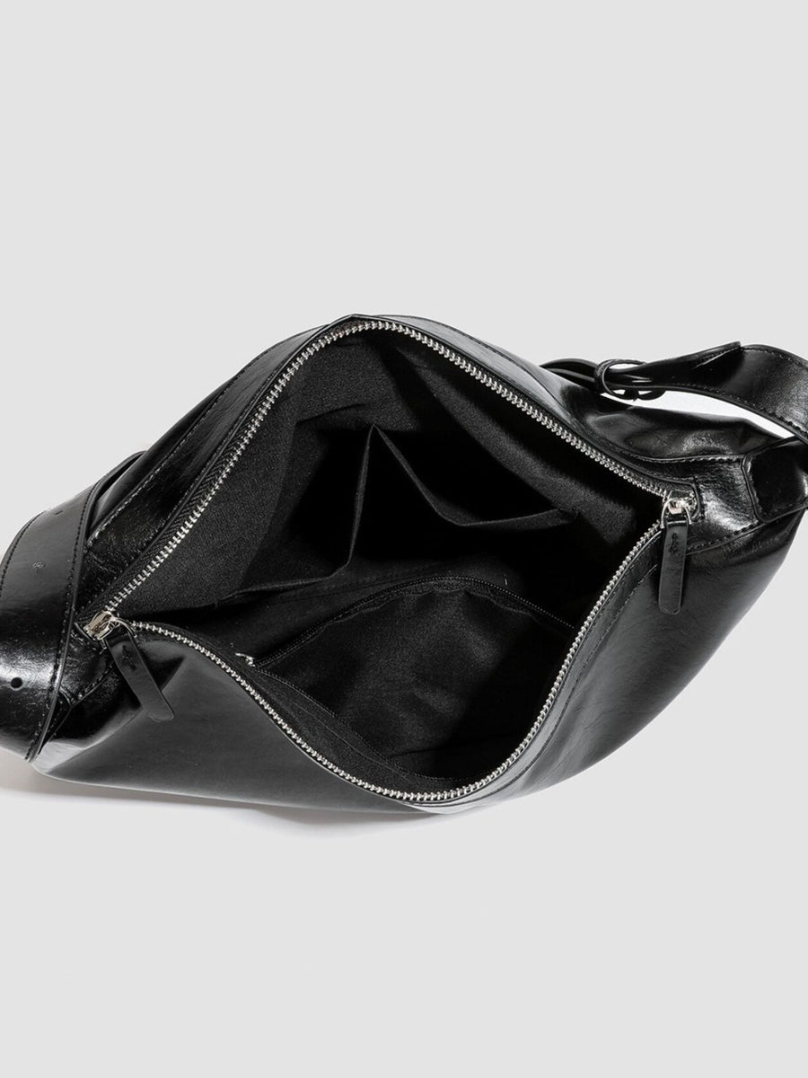 Black with shoulder bag with glossy finish 8