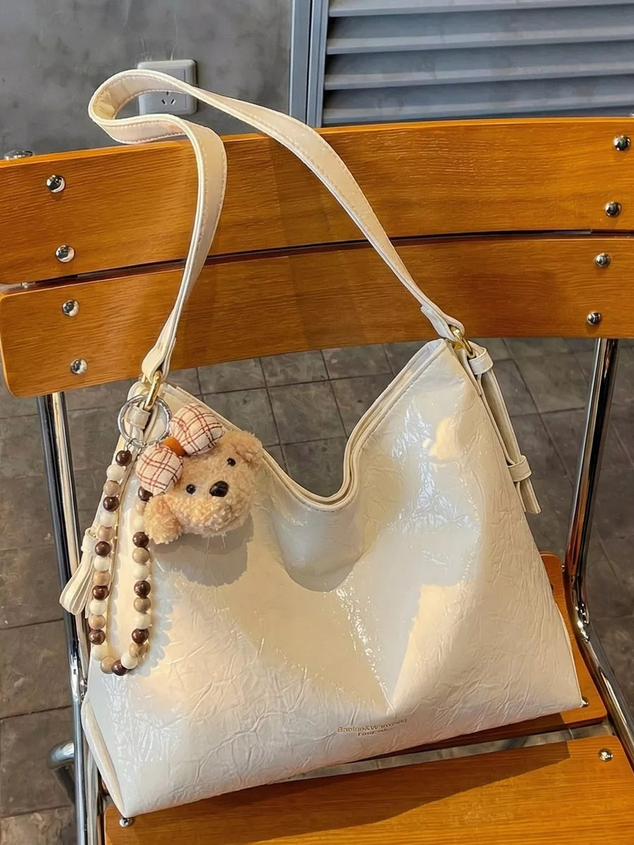 Beige shoulder bag